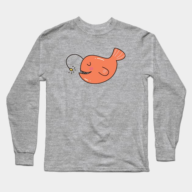 Cute Angler Fish Doodle Long Sleeve T-Shirt by SLAG_Creative